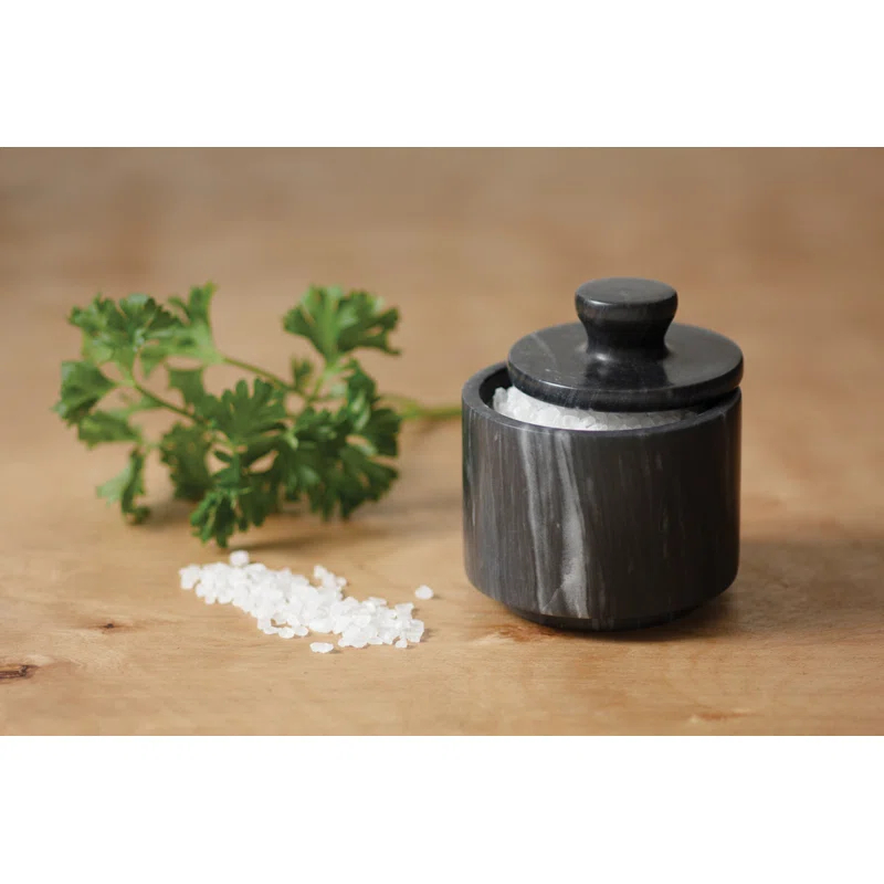 Fox Run Brands Fox Run Brands Marble Salt Cellar, Black