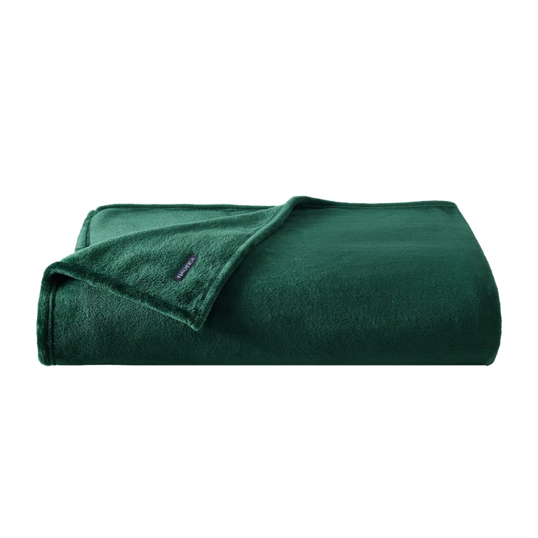 Nautica Nautica Solid Ultra Soft Plush Fleece Blanket