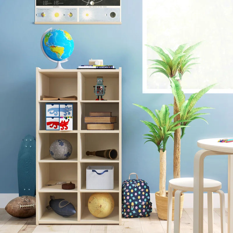 ECR4Kids ECR4Kids Streamline 10 Cubby Tray Cabinet 5x2, Classroom Furniture