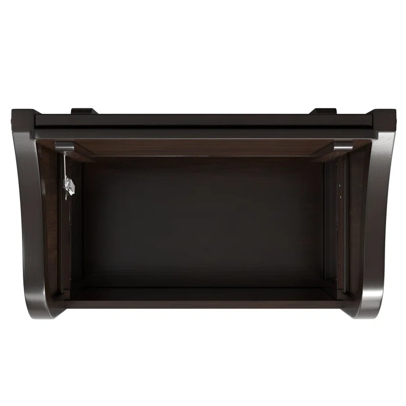 Simpli Home Connaught 30"W Solid Wood Small Entryway Storage Bench with Lift-Top Lid and Hidden Storage Compartment