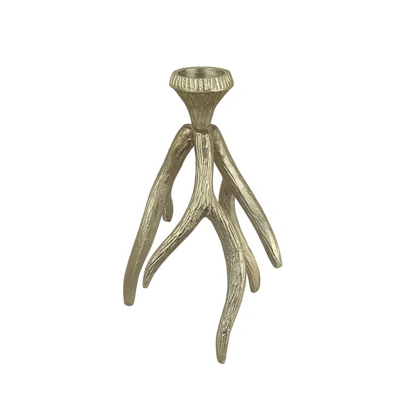 Aspen Creative Corporation 10.625'' H Aluminum Tabletop Candlestick