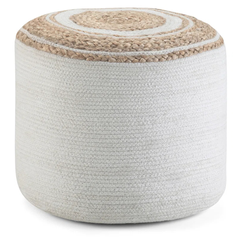 Simpli Home Serena Upholstered Pouf