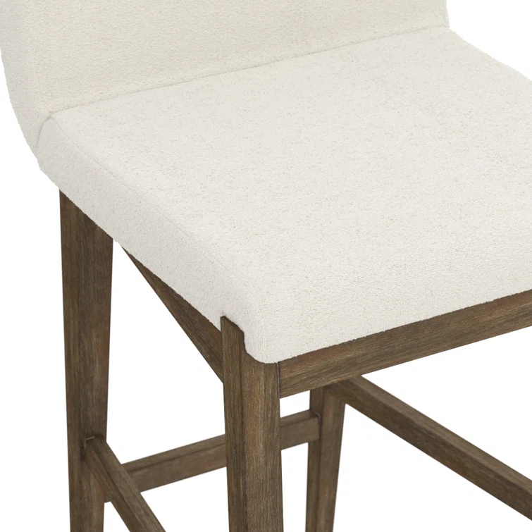 Nathan James Upholstered Wooden Stool