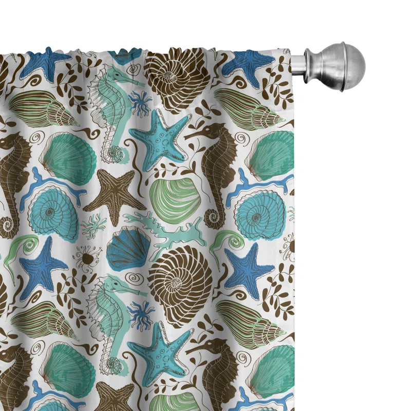 Ambesonne Ambesonne Semi-Sheer Rod Pocket Sliding Panel (Set of 2)
