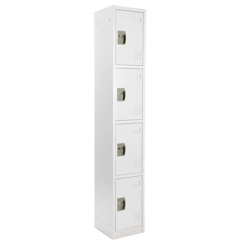 AdirOffice 12'' Wide Steel 4-Tier School and Gym Locker