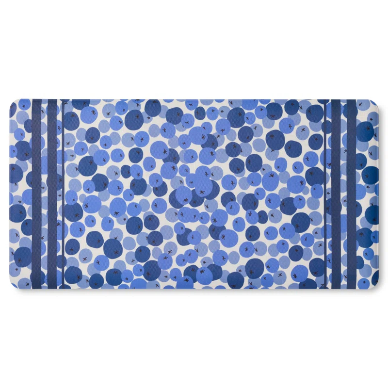Sur La Table Kitchen Essentials SUR LA TABLE KITCHEN ESSENTIALS Fresh Blueberries Fruit Kitchen Mat Blue/White