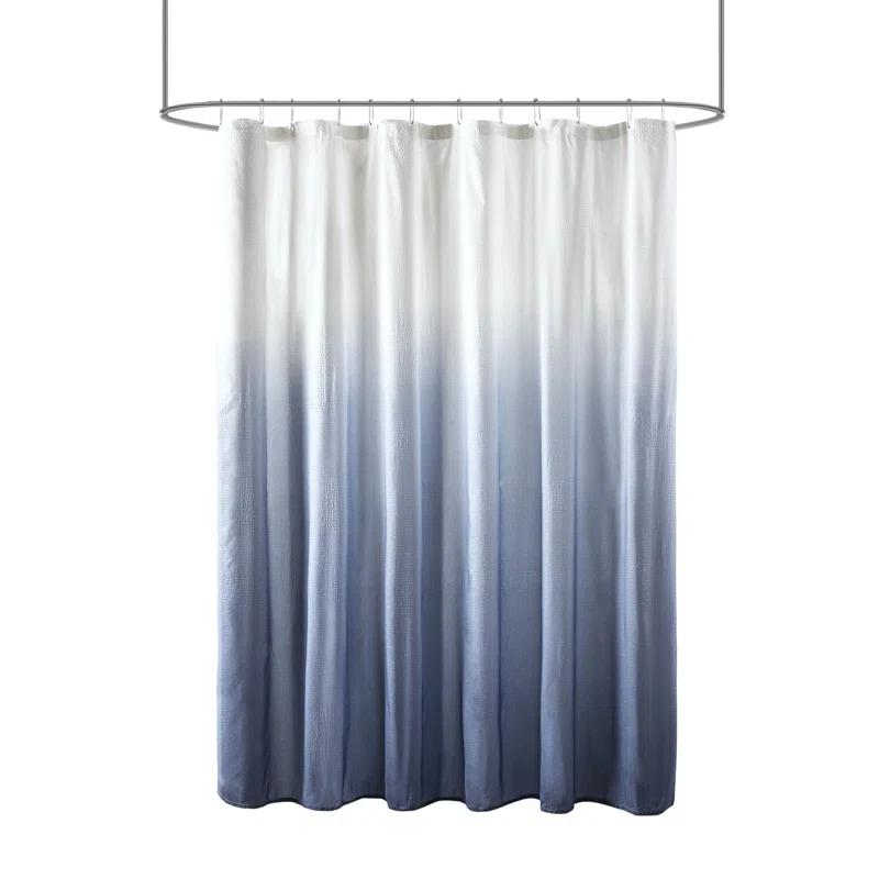Madison Park Ara Ombre Printed Seersucker Single Shower Curtain