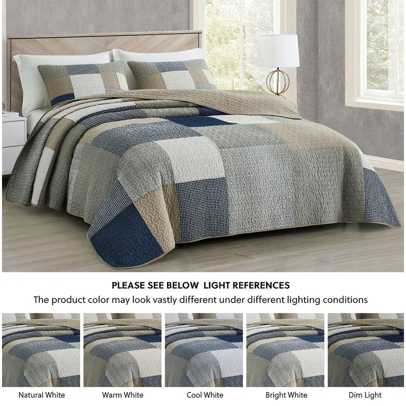 Addy Cotton Patchwork Quilt Set