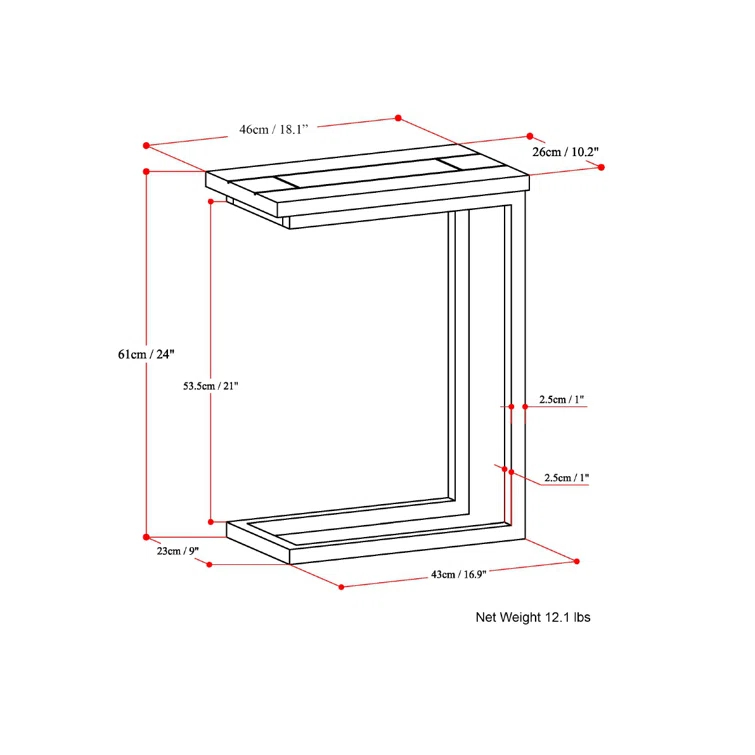 Simpli Home Skyler Solid Mango Wood C Side Table & Reviews | Wayfair
