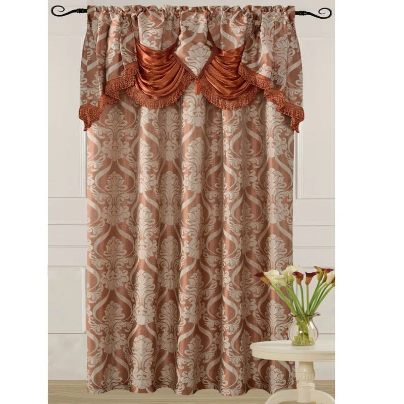 Venice Collections Polyester Room Darkening Curtain Single Panel