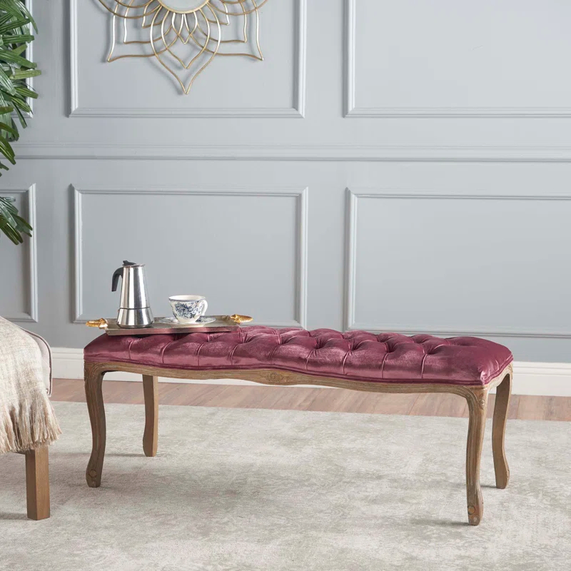 Ophelia & Co. Orndorff Velvet Upholstered Bench