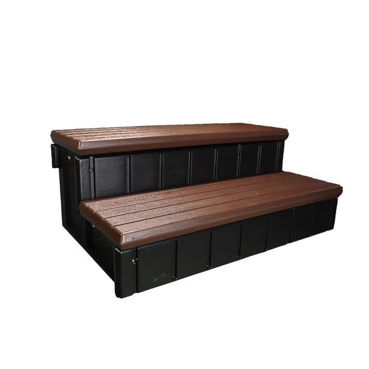 Confer Plastics Confer Plastics 36" Storage Spa Steps Espresso