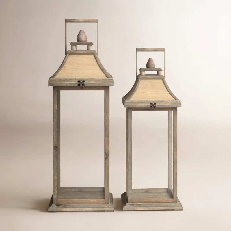 2 Piece Table Top Lantern Set (Set of 2)