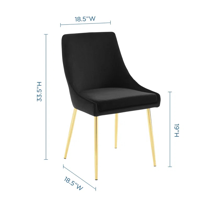 Modway Viscount Performance Velvet Dining Chairs (Set of 2)