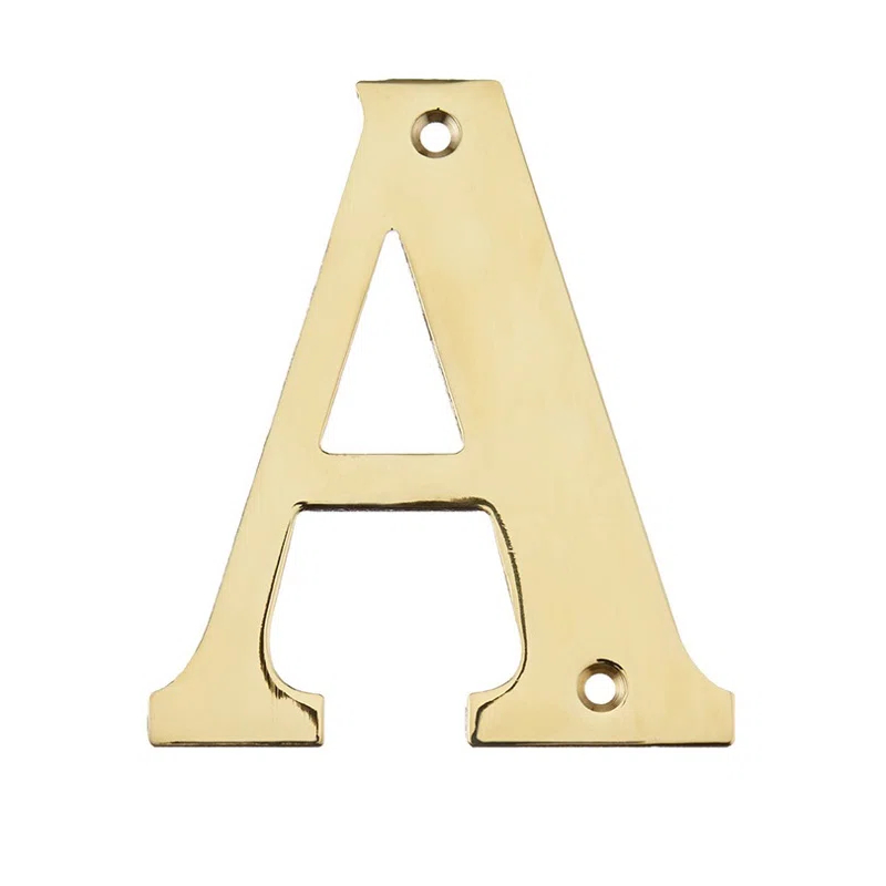 Deltana 4'' H Brass House Letter
