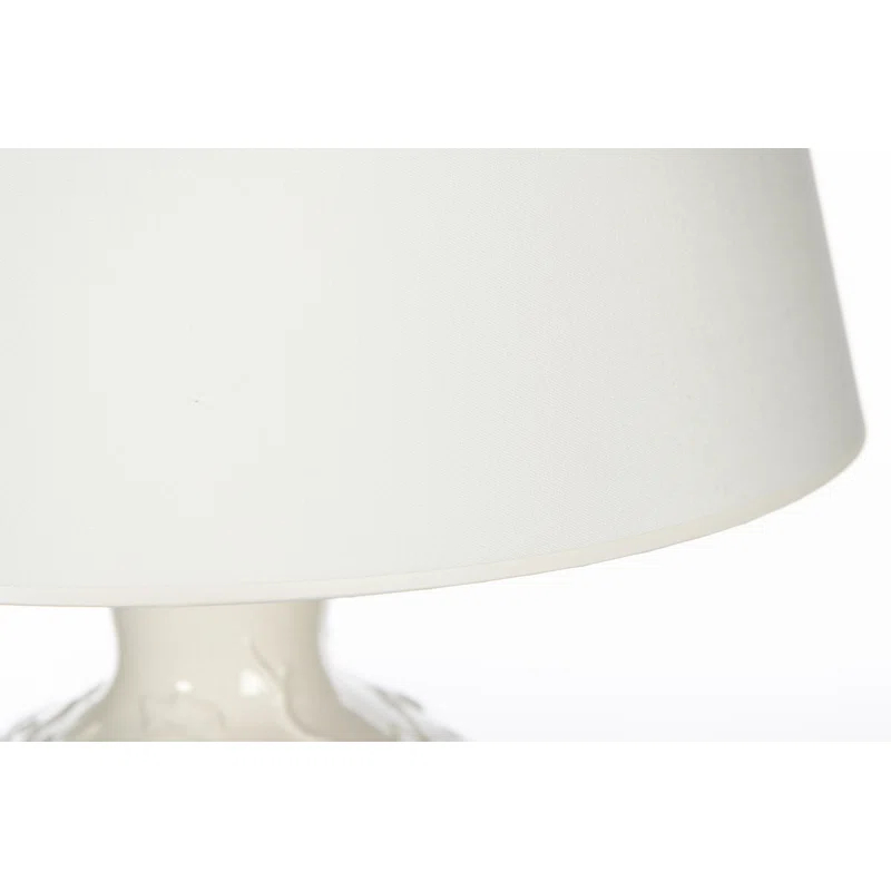 Bradburn Home Crysanthemum Blanc Ceramic Table Lamp
