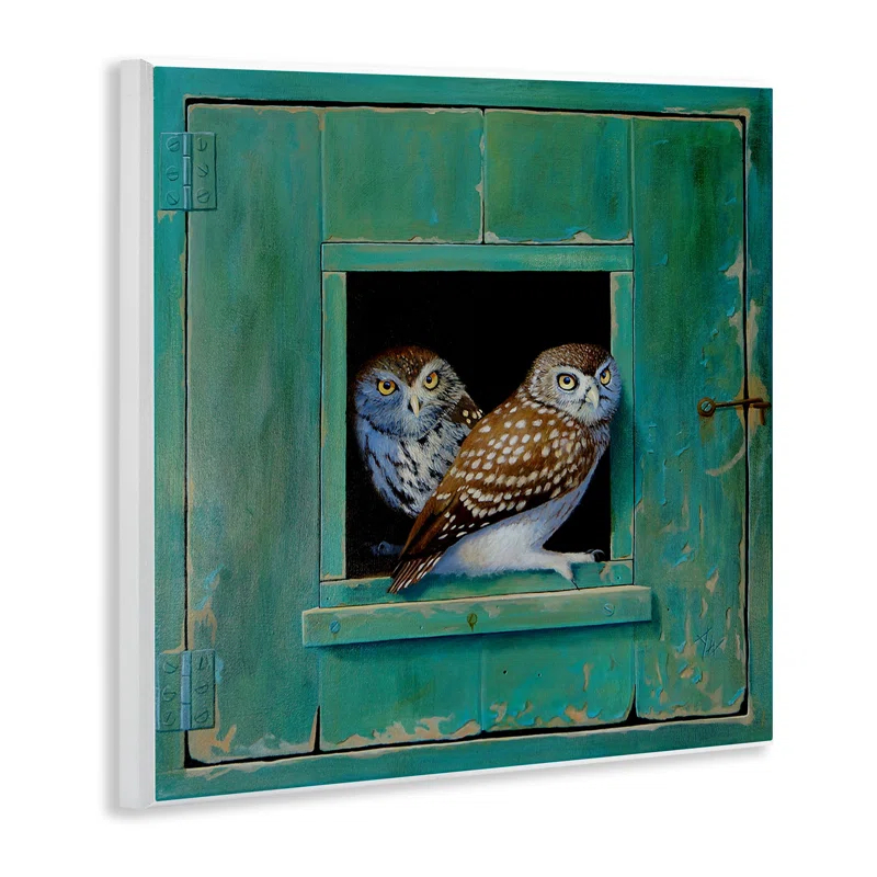 Stupell Industries " Spotted Owls " by Alan Weston Painting Print