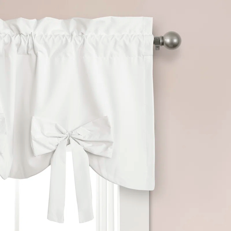 Lush Decor Melody Bow Scalloped 52'' W Window Valance