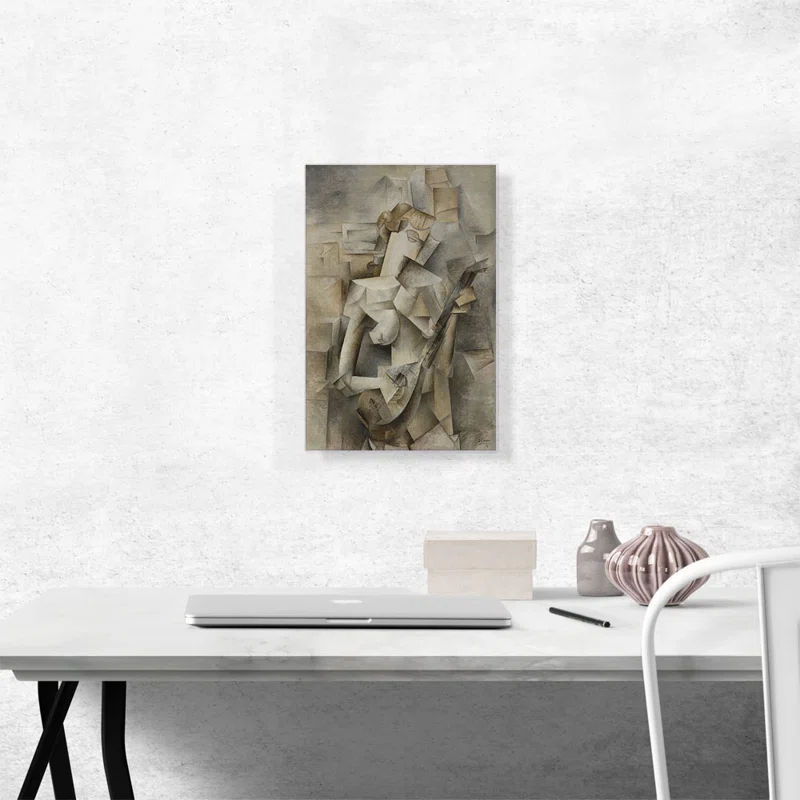 " Girl With A Mandolin 1910 " by Pablo Picasso Painting Print