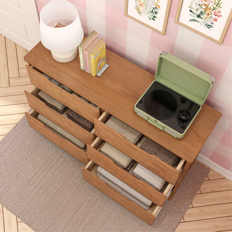 Gracie Oaks Modern Farmhouse 6 Drawer Dresser