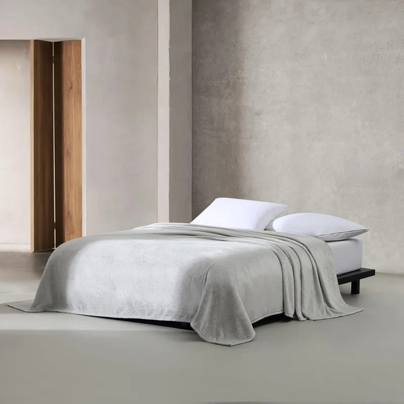 Calvin Klein Core Plush Solid Reversible Blanket