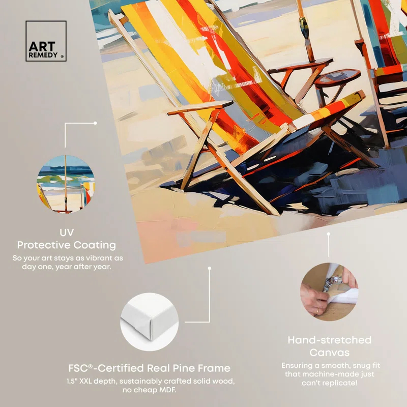 Art Remedy Glam Partners at the Beach Canvas Glam Coastal Wall Art by Art Remedy