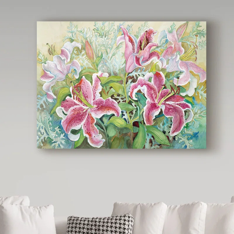Trademark Fine Art Joanne Porter " Stargazer Lilies " by Joanne Porter