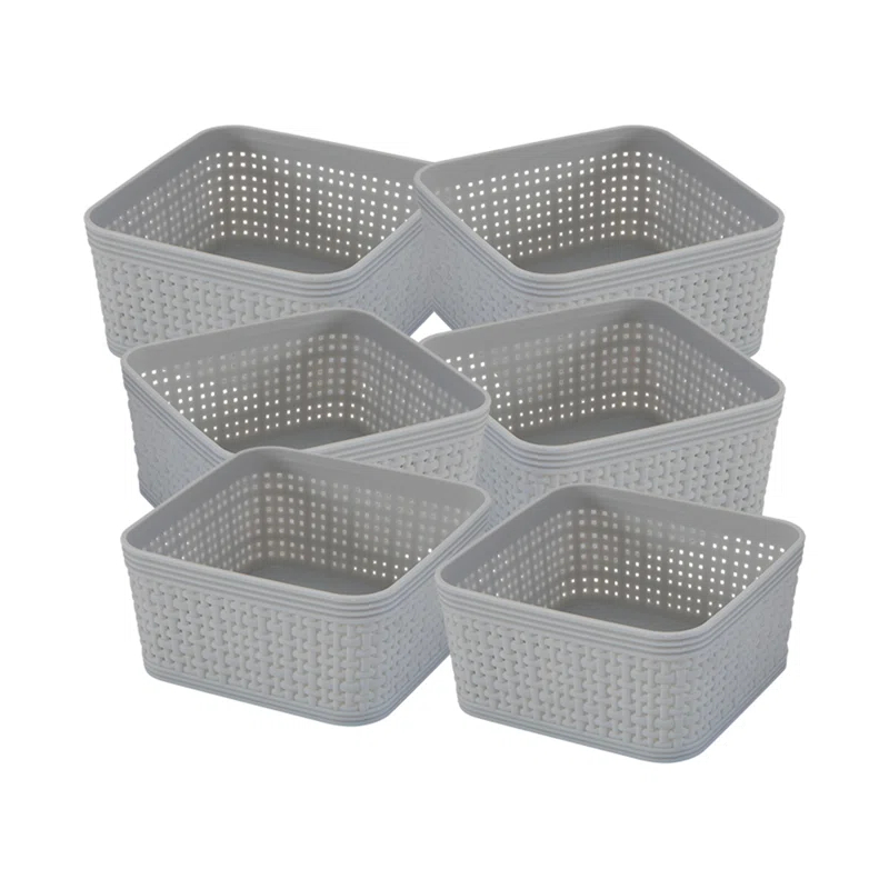 Simplify Simplify Plastic Basket (Set of 6)