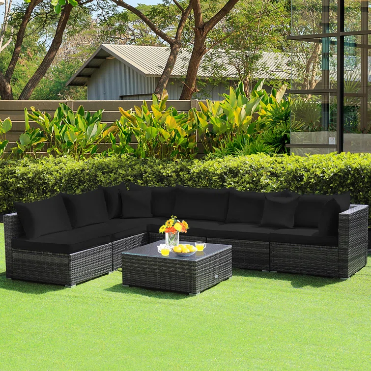 Costway 6 - Person Seating Group with Cushions & Reviews | Wayfair