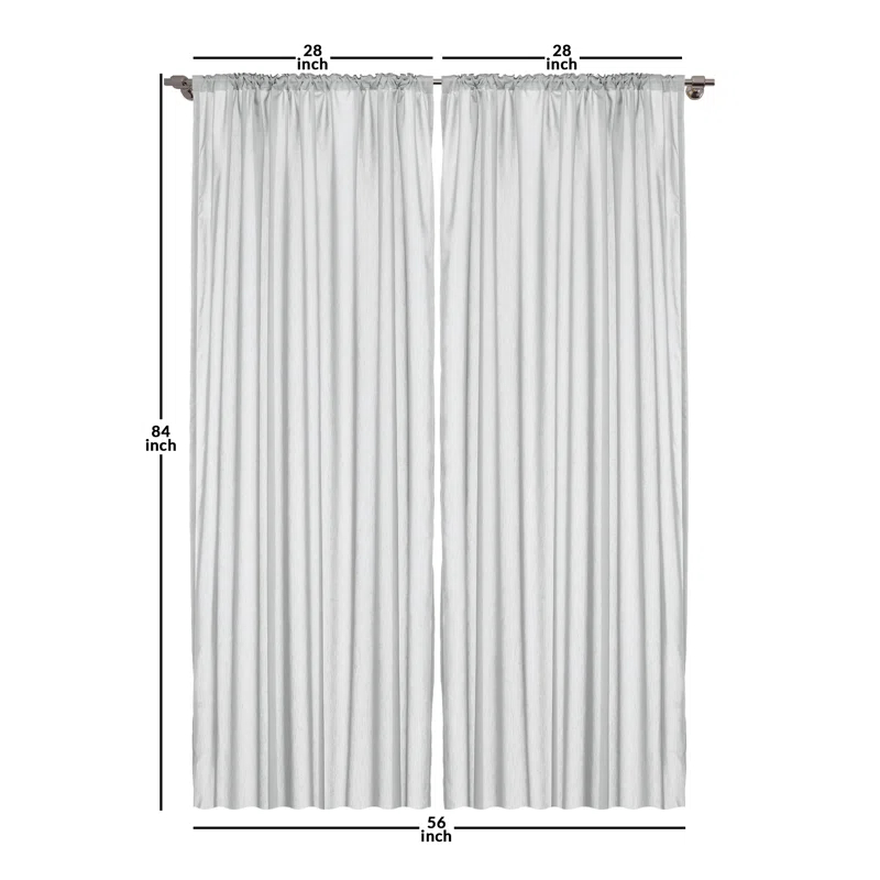 Polka Dots Semi-Sheer Rod Pocket Sliding Panel (Set of 2)