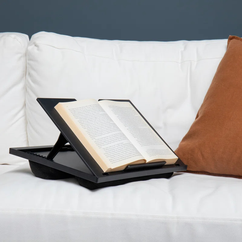Mind Reader Mind Reader Lap Desk Laptop Stand, Bed Tray, Collapsible, Cushion, Portable, Dorm, Plastic, 14.75"L x 11"W x 7.3"H