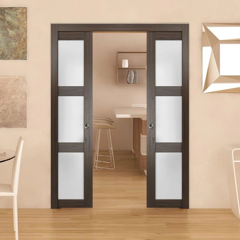 SARTODOORS Lucia Frosted Glass Sliding Closet Doors