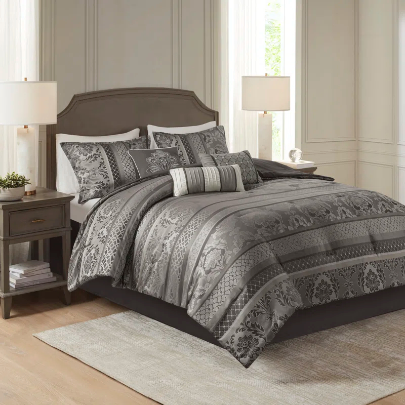 Madison Park Bellagio 7 Piece Jacquard Comforter Set