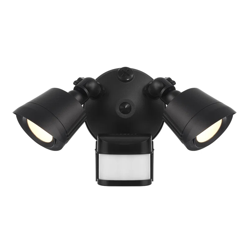 120 Watt 2 - Head LED Hardwired Dusk to Dawn Outdoor Security Flood Light with Motion Sensor
