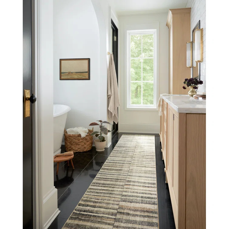 Humphrey Rug by Chris Loves Julia x Loloi - Natural and Moss / 2'3" x 11'6"