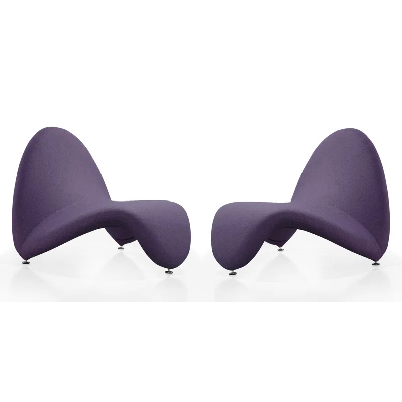 Orren Ellis Hillmar Upholstered Accent Chair (Set of 2)