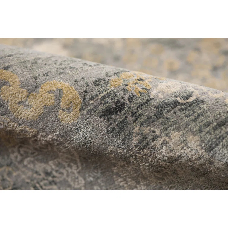 AMER Rugs Pearl Hand-Knotted Silver Sand Area Rug | Perigold