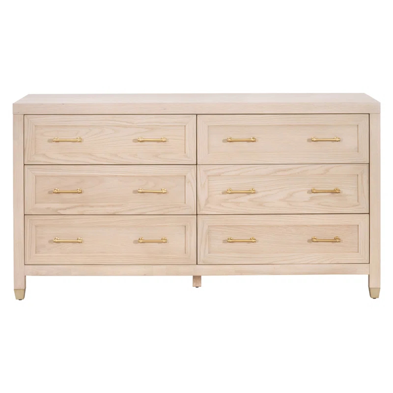 Loon Peak® Fujiko Solid Wood 66'' W 6 - Drawer Dresser