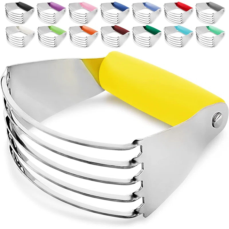 Zulay Kitchen Professional Dough Blender & Pastry Cutter Stainless Steel Dishwasher-Safe