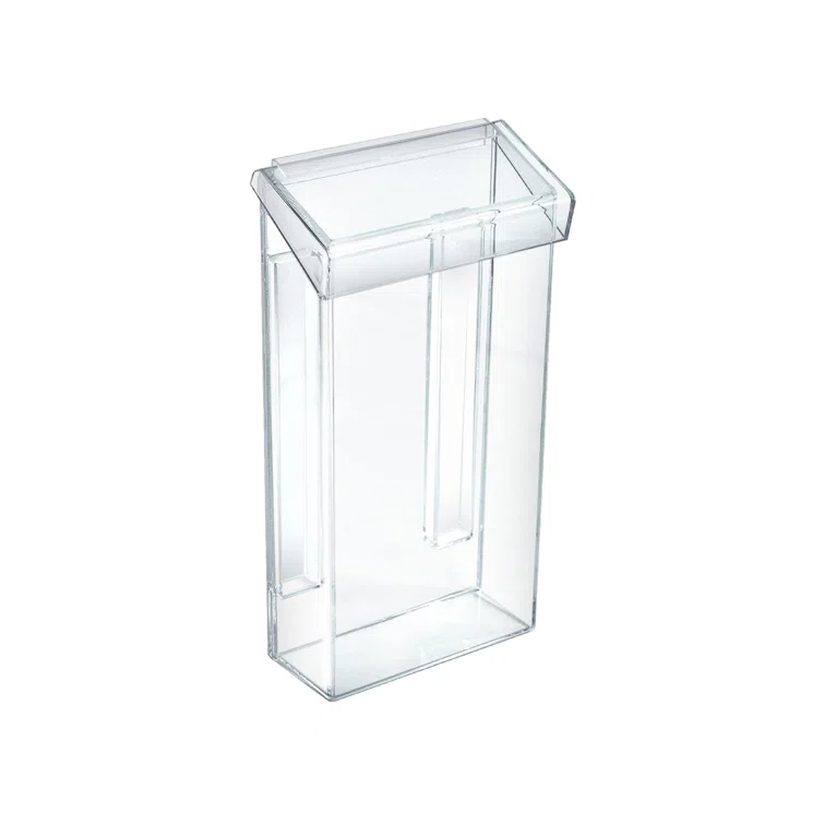 Azar Displays Outdoor Adhesive Wall Mount Trifold Brochure Holder w/ Clear Lid for 4"W x 9"H Literature, 2-Pack (Set of 2)