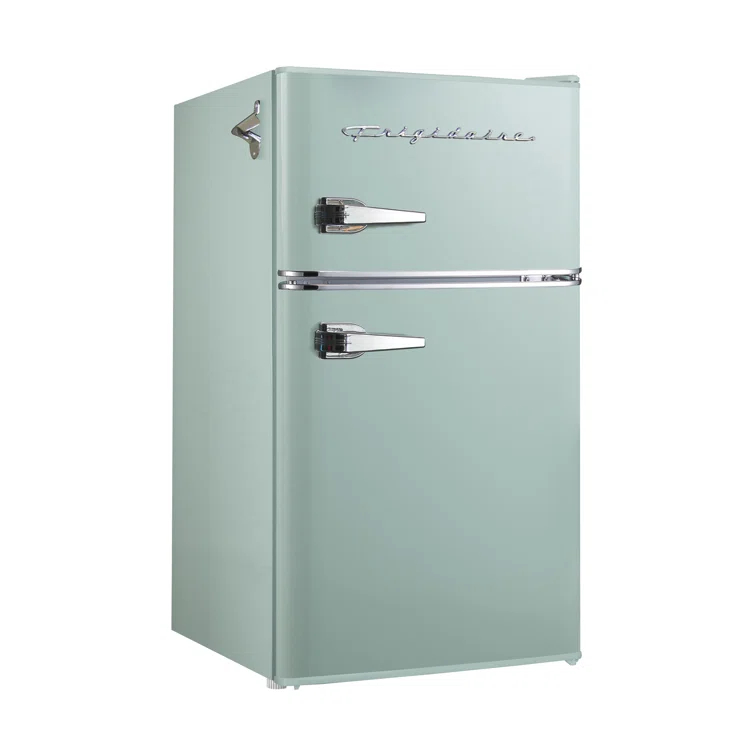 Frigidaire 3.2-Cu Ft. 2-Door Retro Compact Bar Fridge With Freezer And Side Bottle Opener