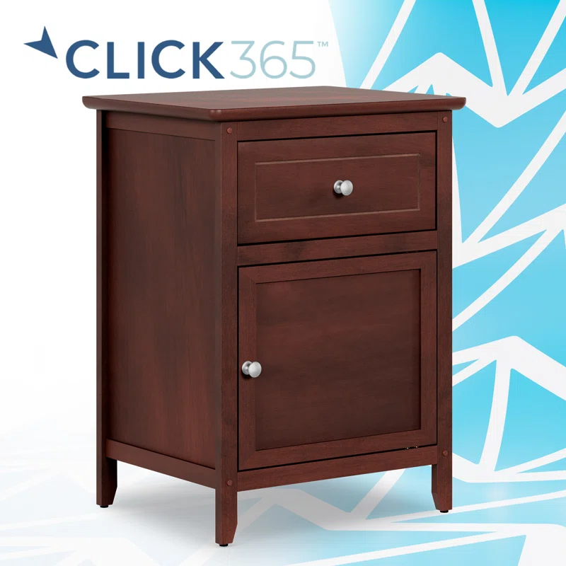 ClickDecor Alcott Side Table with Single Drawer and Storage Cabinet