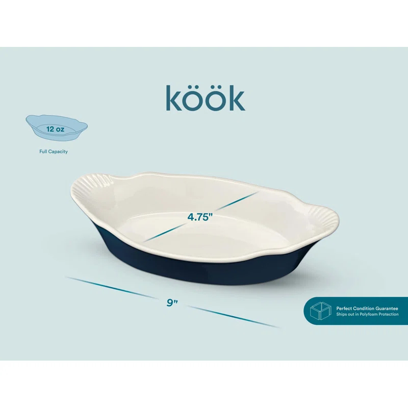 Kook 6 Piece Non-Stick Ceramic Bakeware Set (Set of 6)