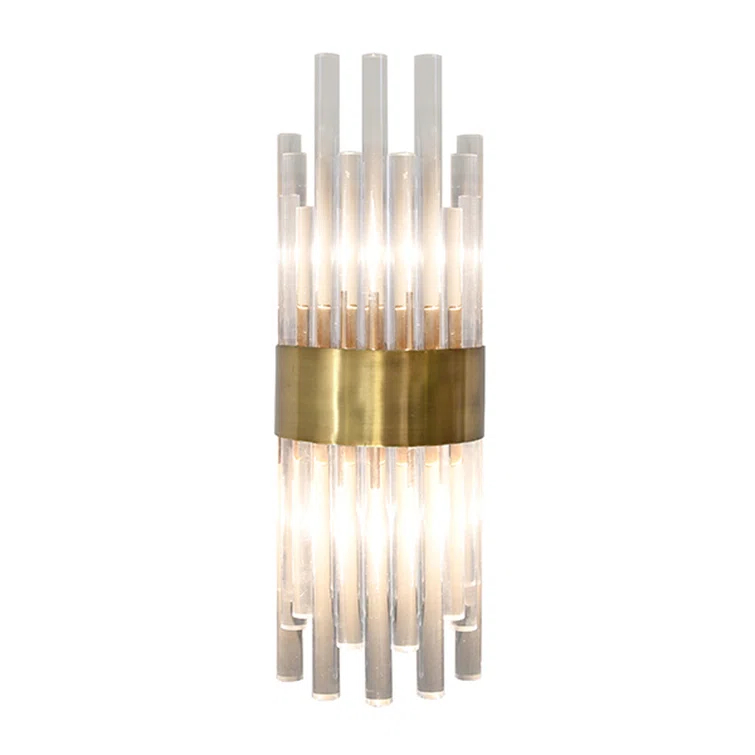Worlds Away Natasha Acrylic Rod Flush Mounted Sconce | Wayfair