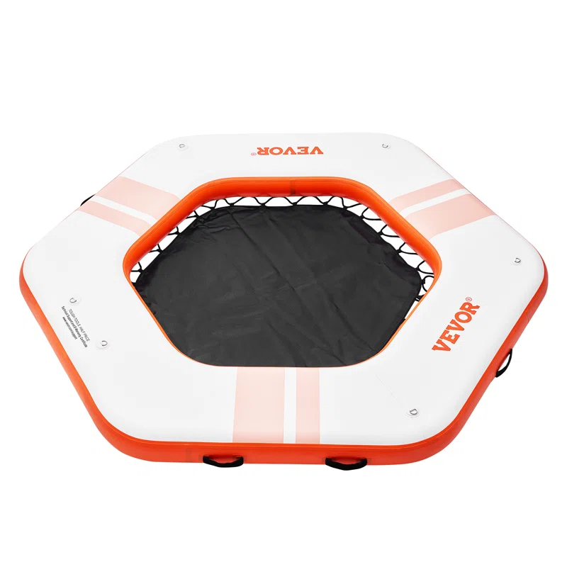 Stellweilan Tessberg 8.5FT Inflatable Dock Platform with 5FT Trampoline Mesh Pool with Portable Bag & Detachable Ladder