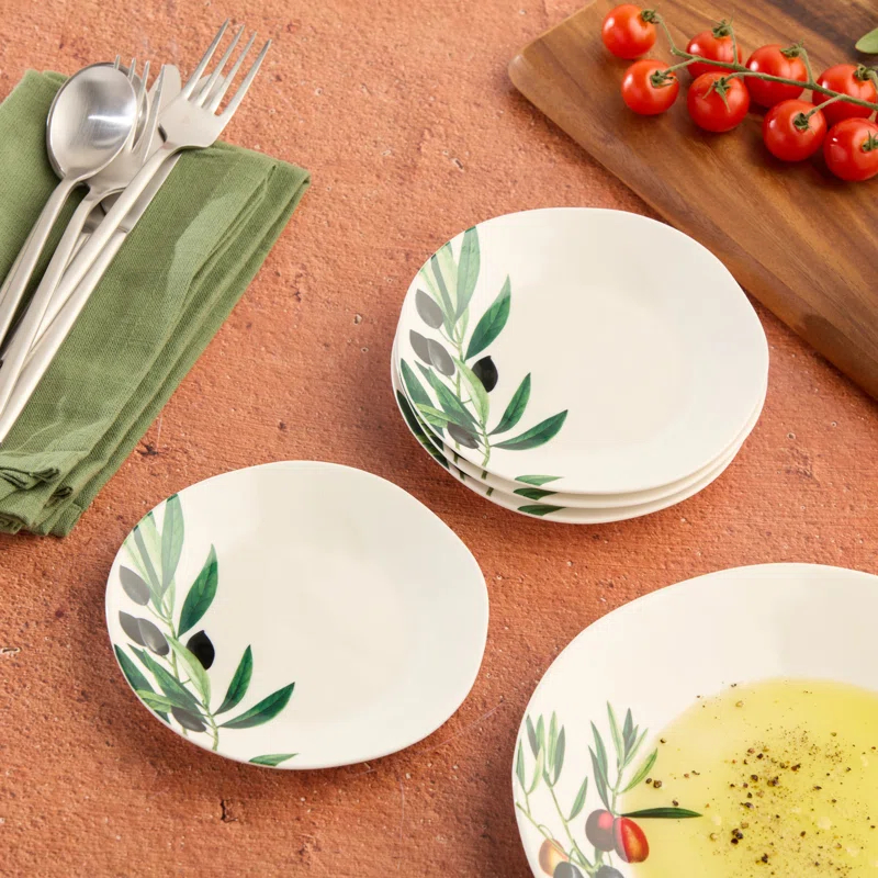 Certified International Olivia Set of 4 Canape Plate 6in