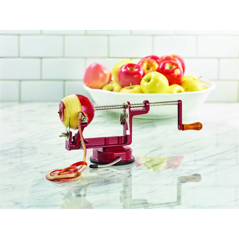 Amco Houseworks Back To Basics Cast Iron Apple/Potato Multi-Peeler with Suction Base