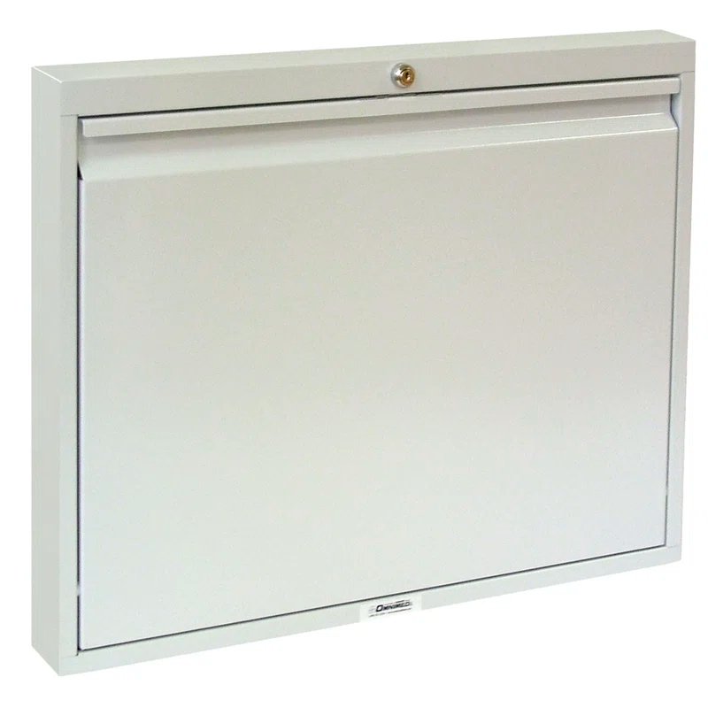 Omnimed Slim Line Steel Floating Desk with Power Outlet