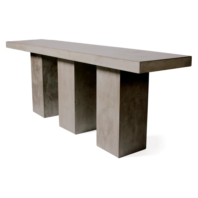 Seasonal Living Perpetual Rectangular Concrete Outdoor Bar Table