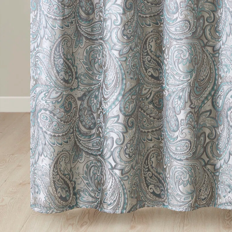 Madison Park Aubrey Paisley Jacquard Shower Curtain